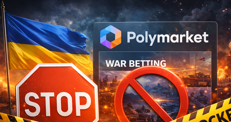 Ukraine blocks Polymarket over concerns about illegal war related prediction markets.