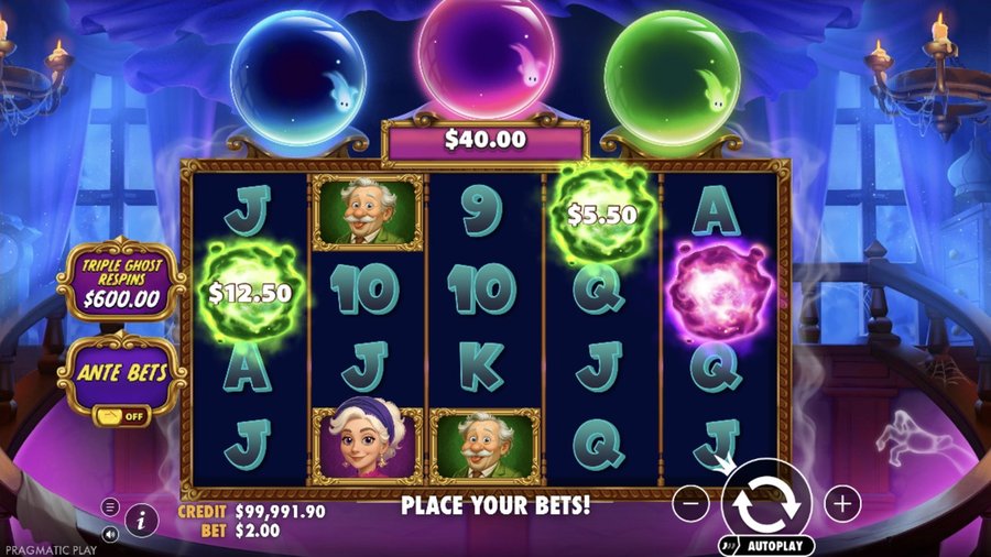 Great Ghosts The haunted mansion grid with all three crystal balls above