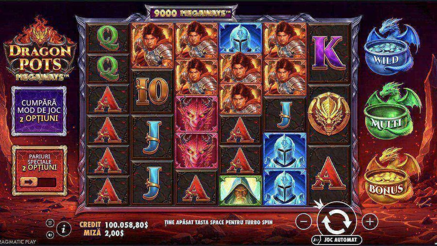 Dragon Pots Megaways Dragon Pots Megaways 6-reel grid showing all three modifier
