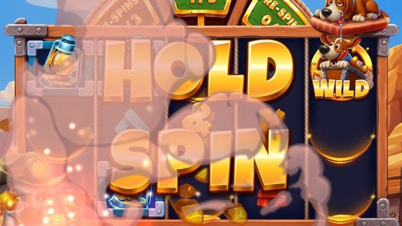 Nugget N Nonsense Hold & Spin active: Re-Spins counter shows 1/3, Wild locked