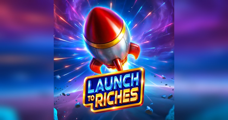 Launch to Riches slot by Pragmatic Play with rocket mining theme and asteroid bonus grid at Flush
