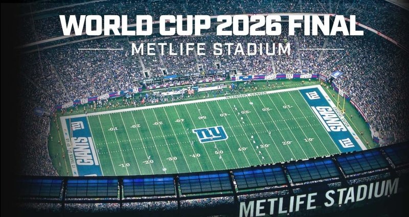 MetLife Stadium New Jersey World Cup 2026 Final venue aerial view