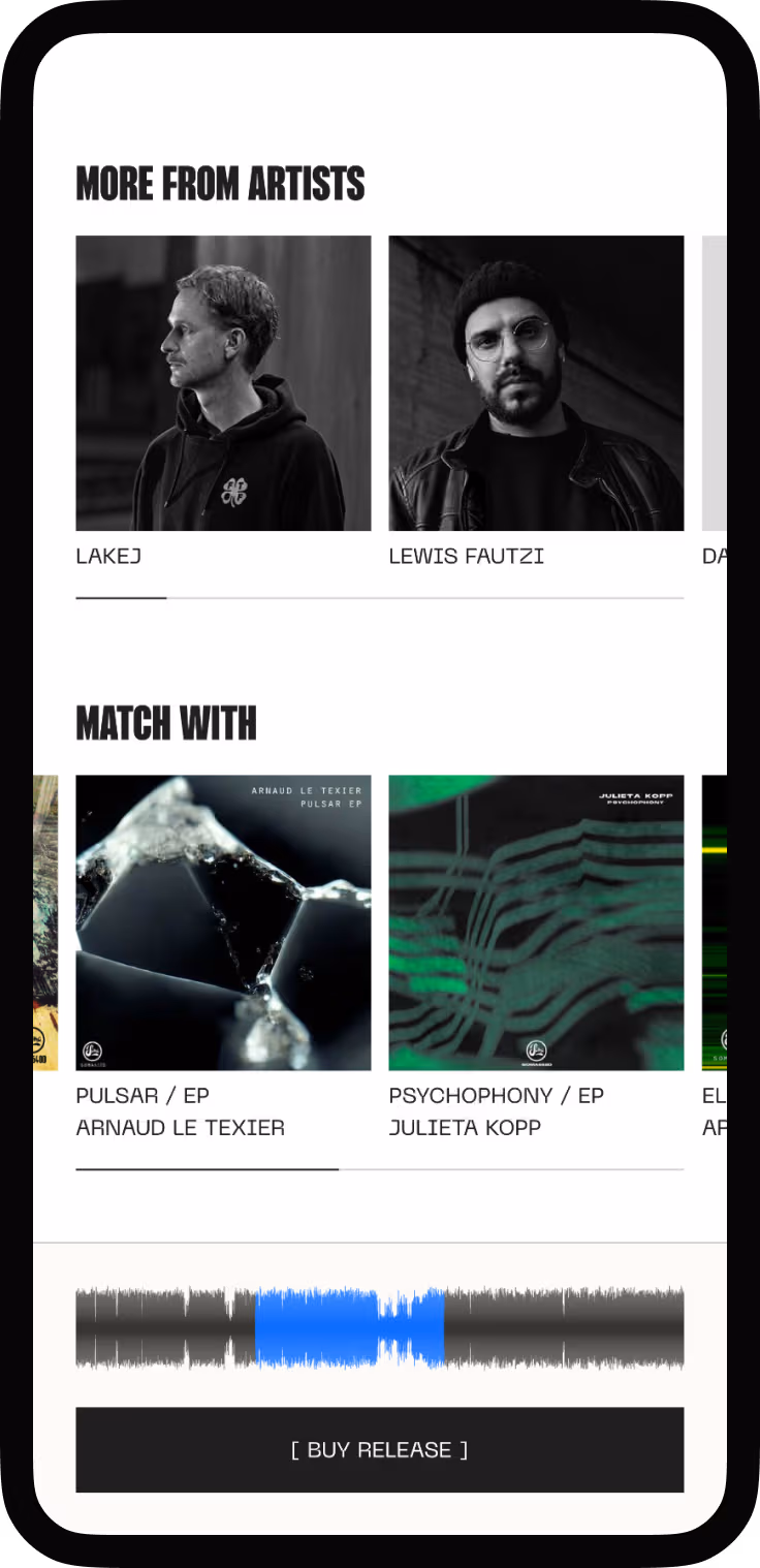 Upsell mobile page layout