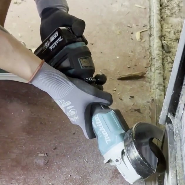 DuetRight technician preparing the threshold during a sliding patio door replacement.