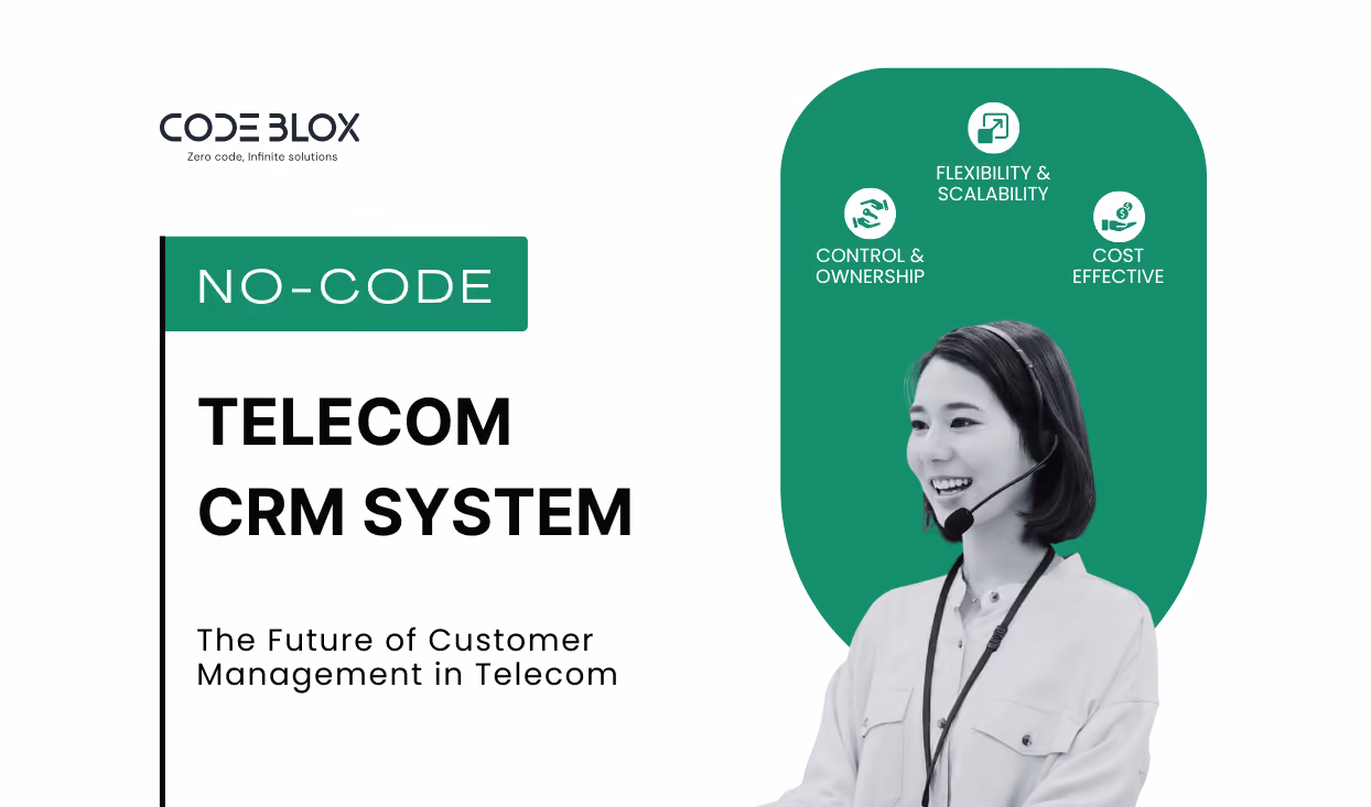 No-Code Telecom CRM System | Custom CRM for Telecom Companies - CodeBlox