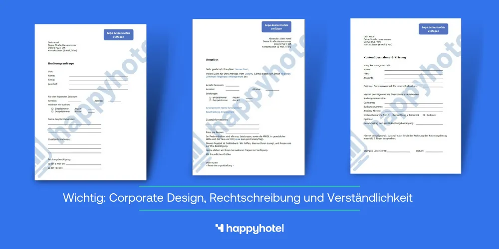 Download: Vorlage für Buchungsanfrage, Angebot und Kostenübernahme in der Hotellerie