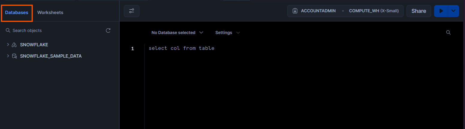 Snowflake SQL Query sheet