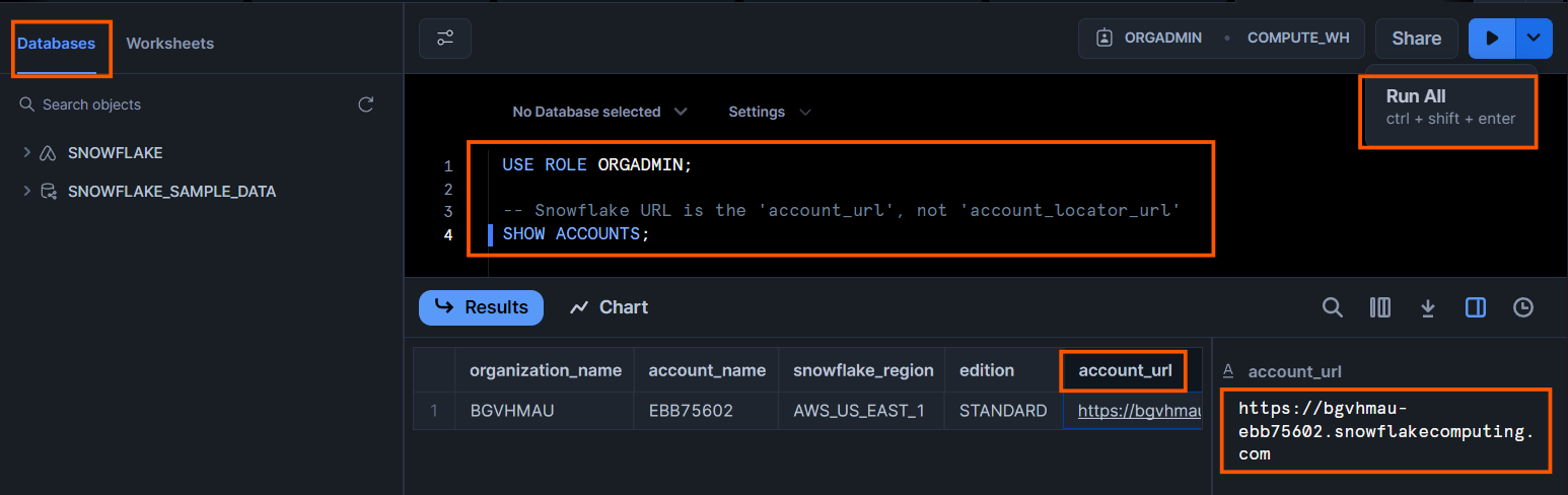 Snowflake Query worksheet