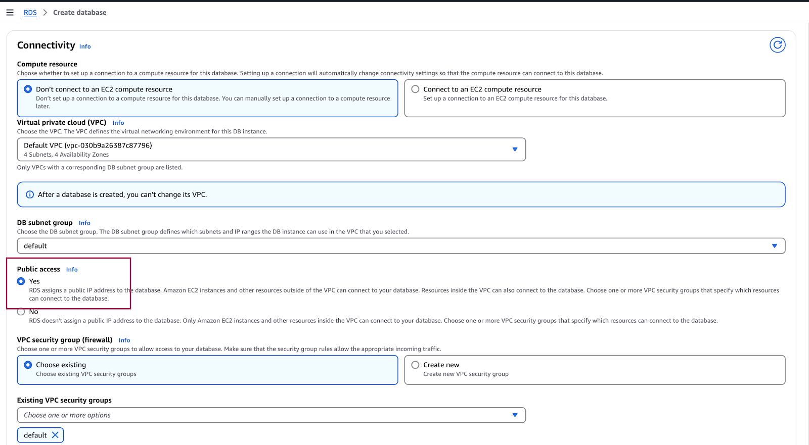 Configuring Public access