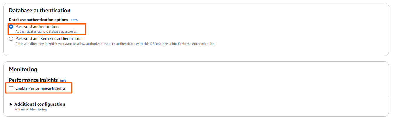 Database authentication