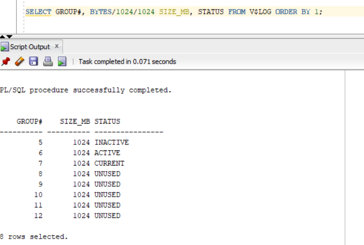 Log Status