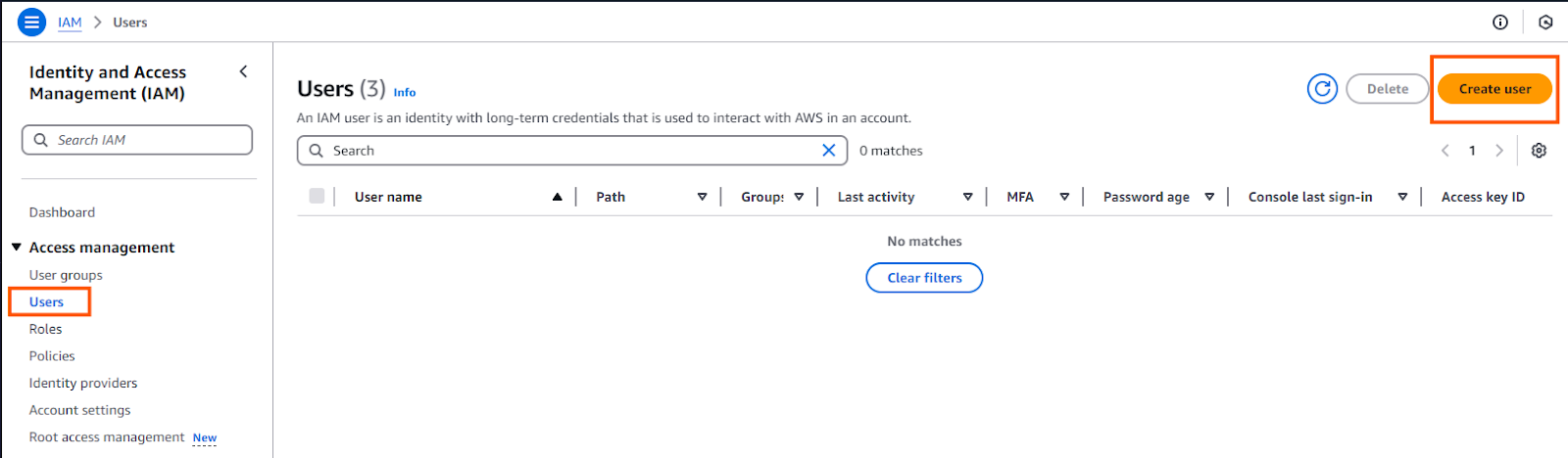 Create IAM User