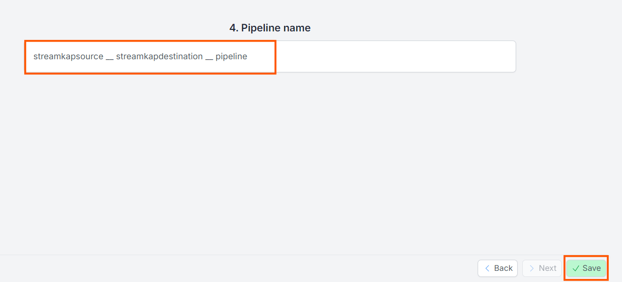Name of pipeline