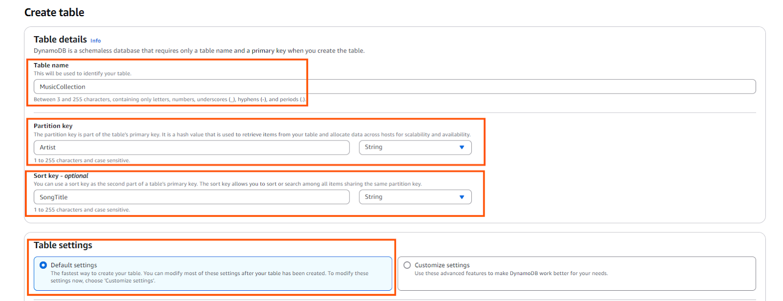 Configure details