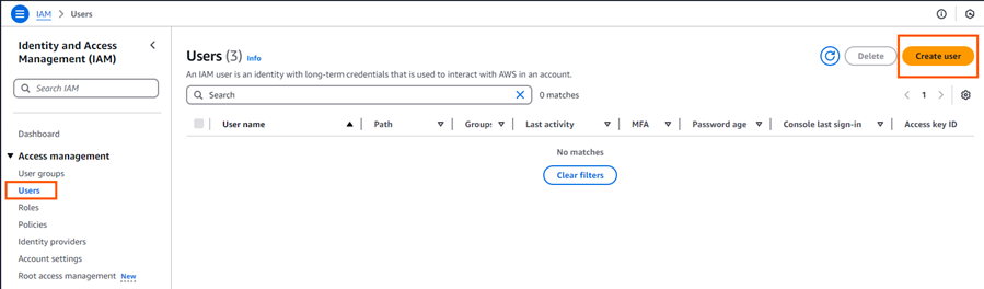 Create IAM User