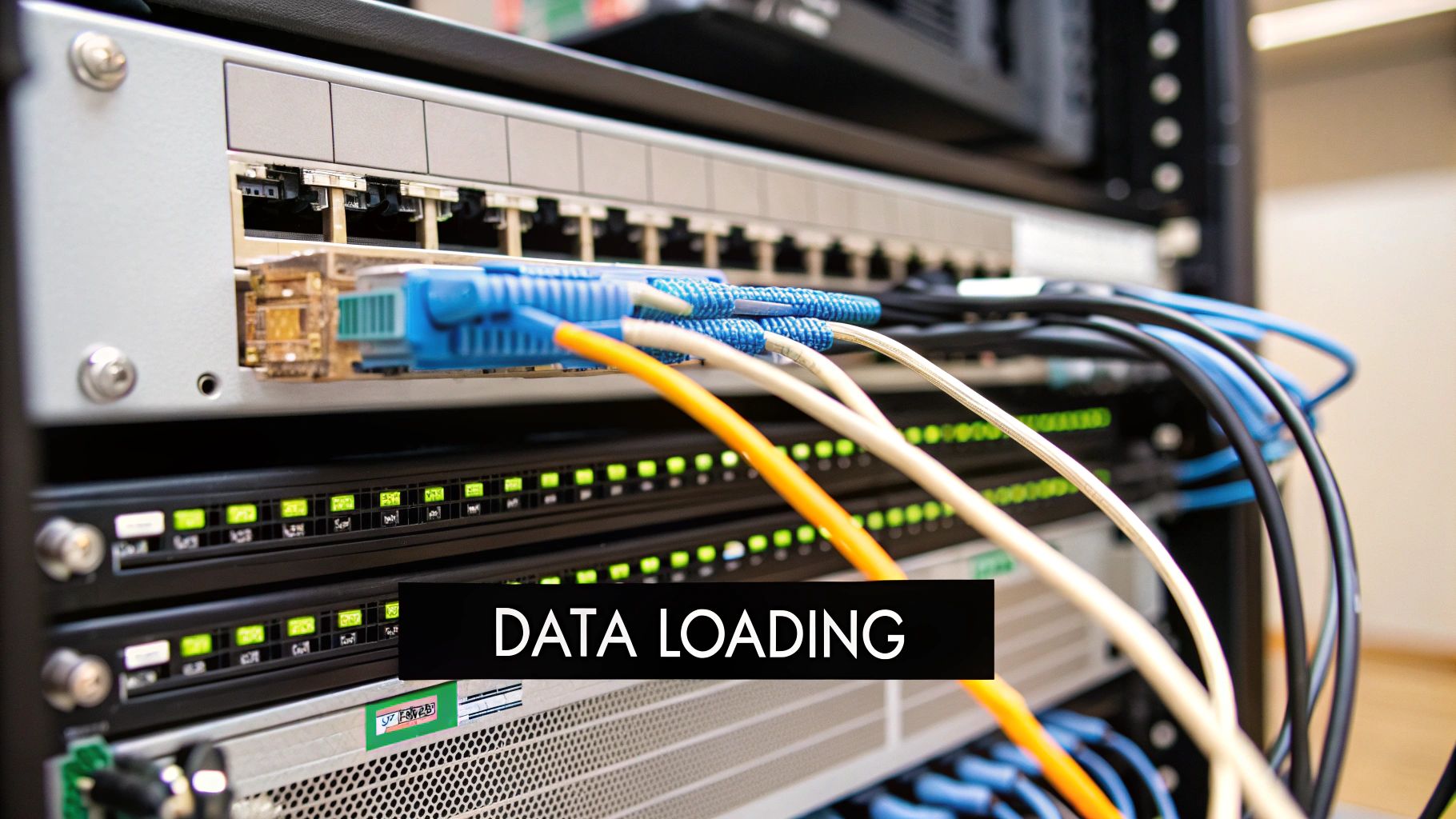 A person using a laptop with data visualizations on the screen