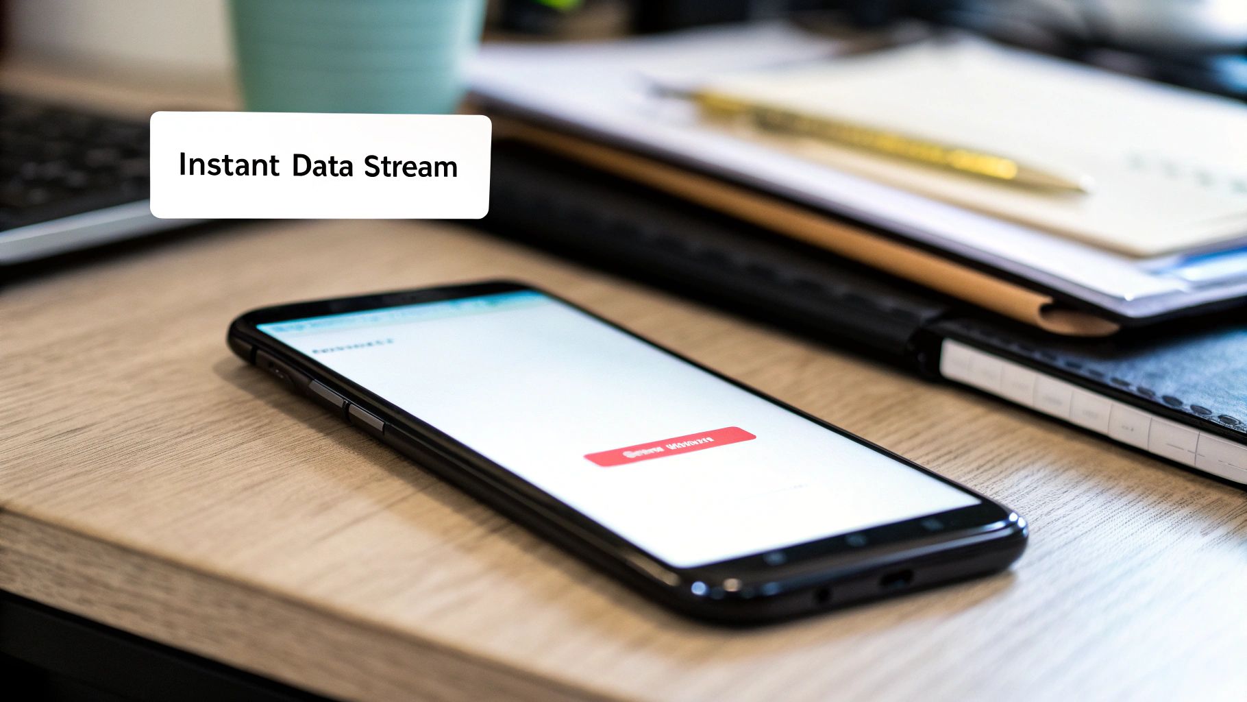 An abstract visual representing data streams and connectivity