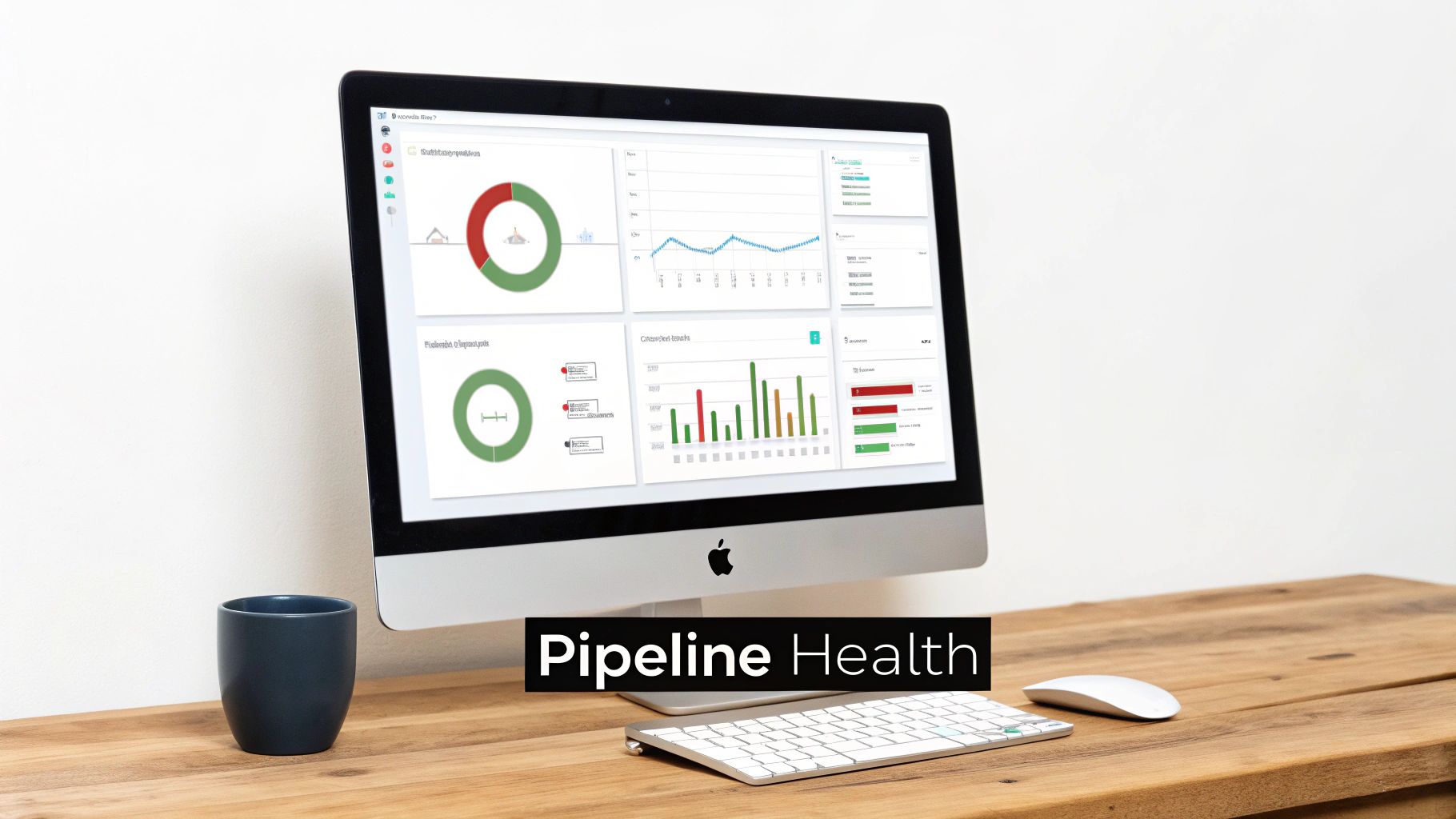 A dashboard showing the health and metrics of an automated data pipeline.