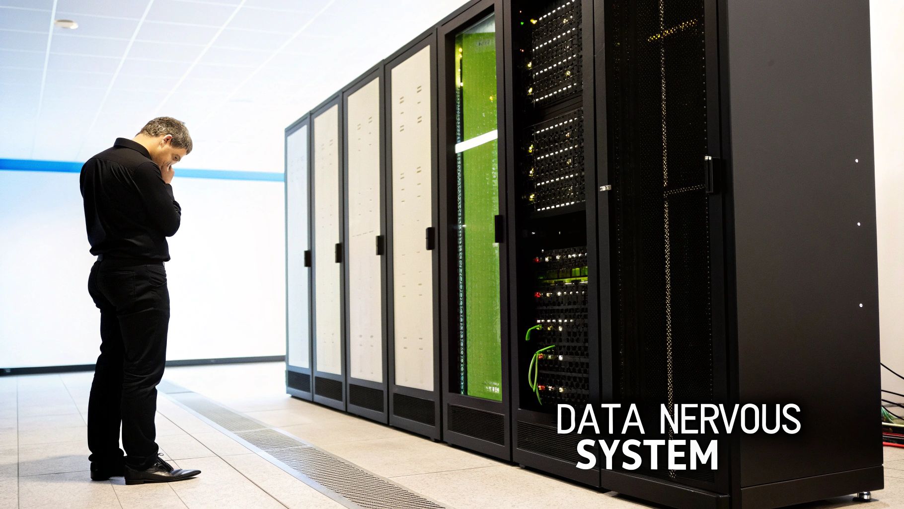 An abstract visual representing the flow and connection of data points in a network, symbolizing a data pipeline architecture.