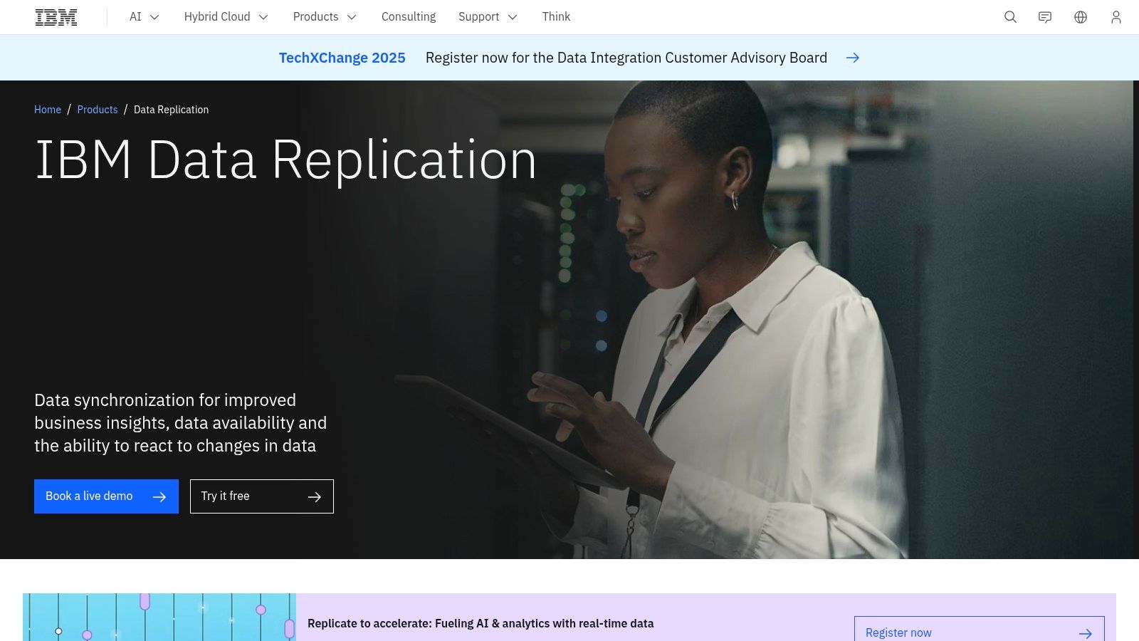 IBM – Data Replication (InfoSphere/IBM Data Replication)