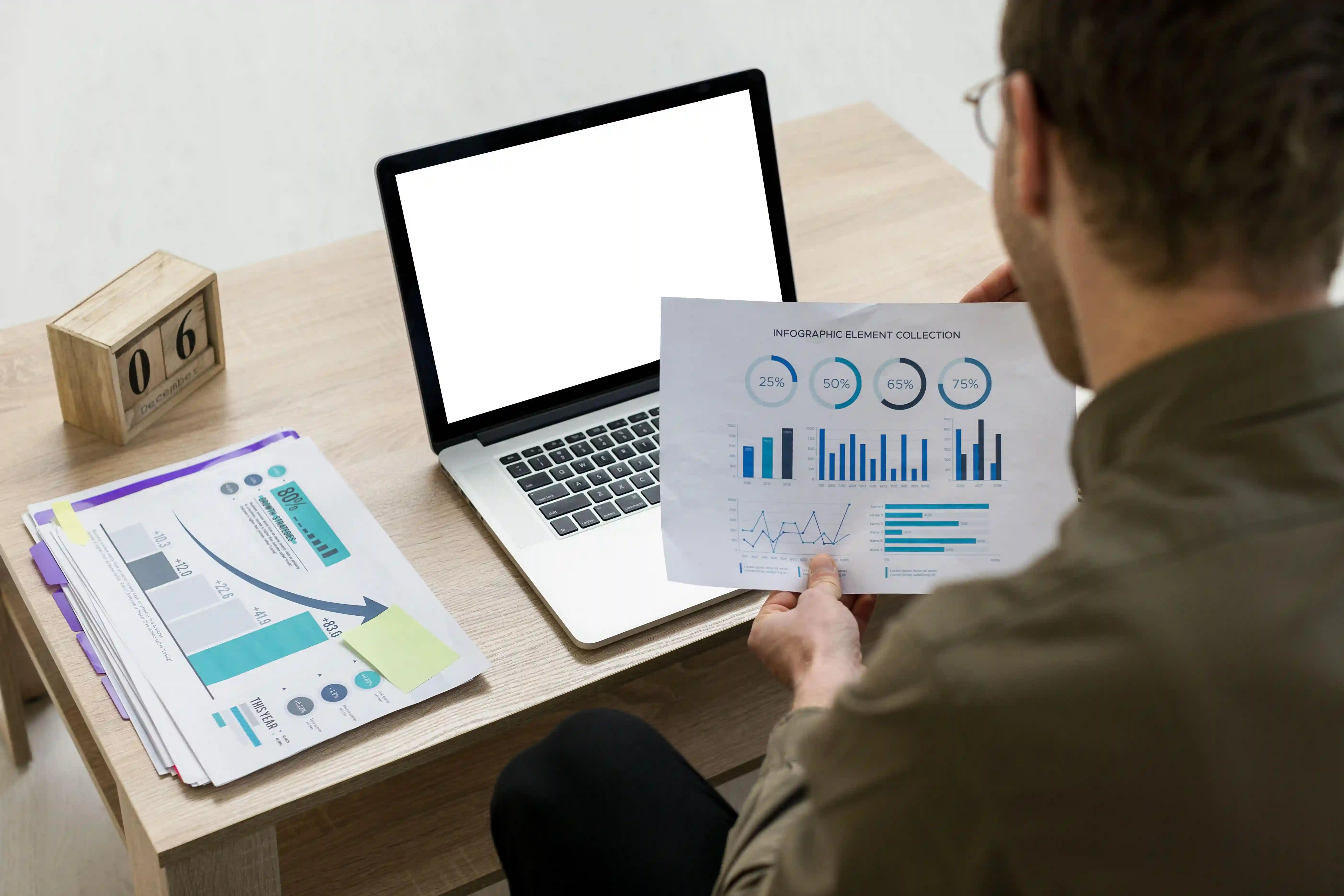 Client reviewing a pitch deck agency’s proven track record and portfolio of successful presentations