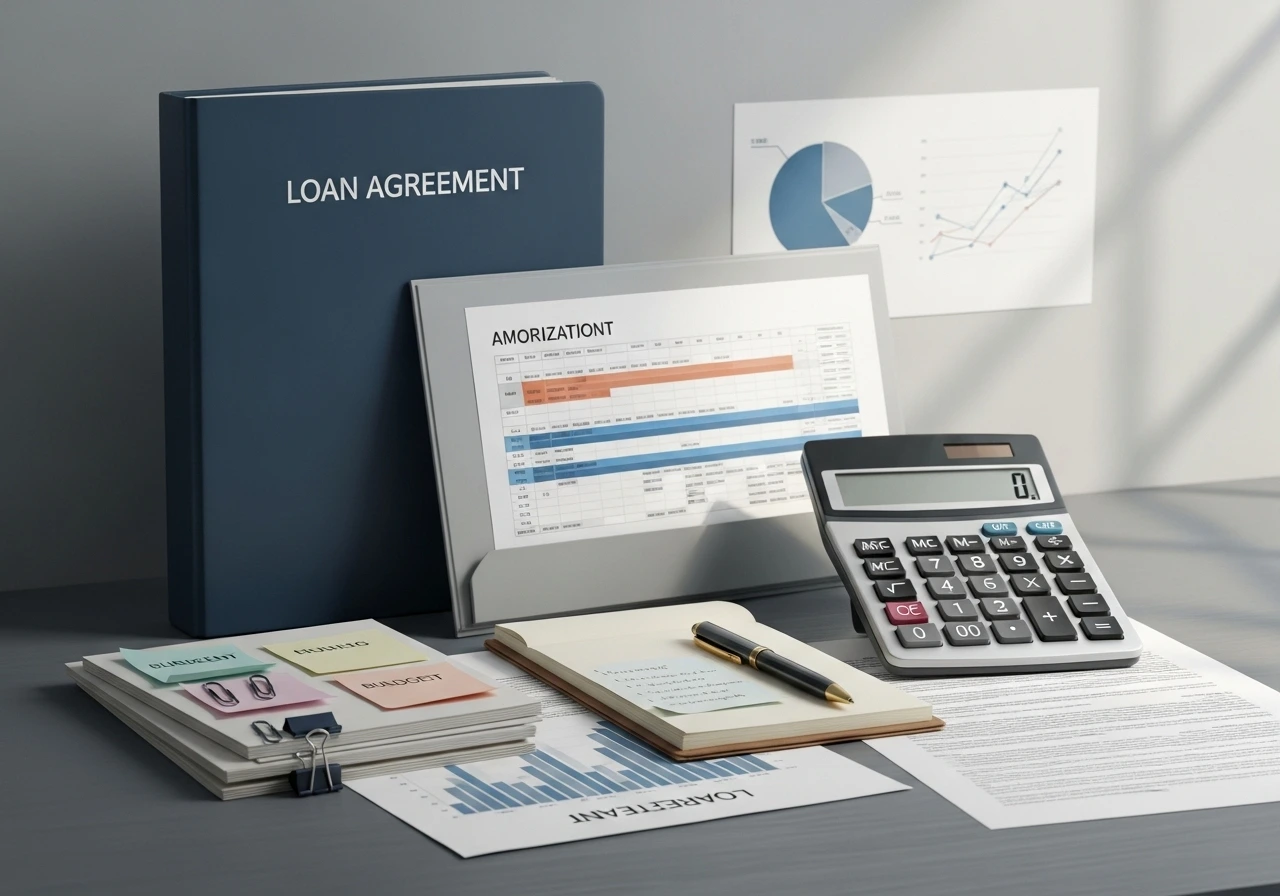 Entrepreneur meeting with banker to discuss business loan suitability