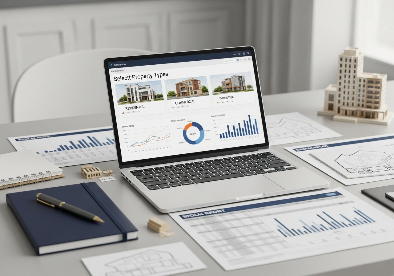 Investor evaluating different property types for real estate investment