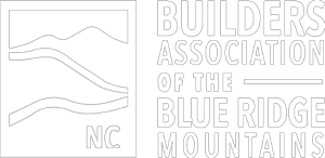 Builders Association of the Blue Ridge Mountains white logo.