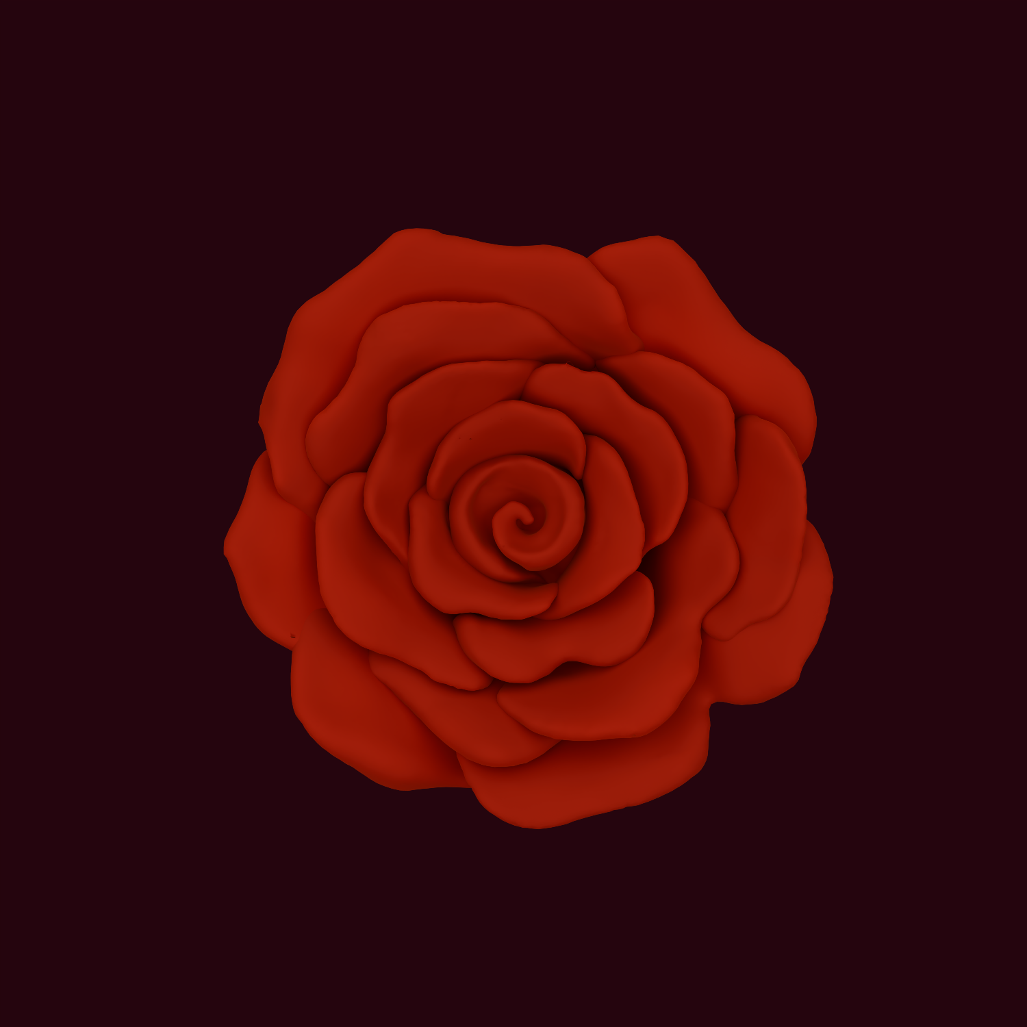 A 3d sculpted rose
