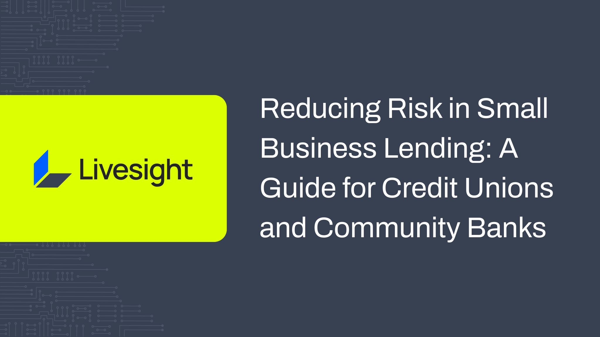 Reducing Risk in Small Business Lending: A Guide for Credit Unions and Community Banks