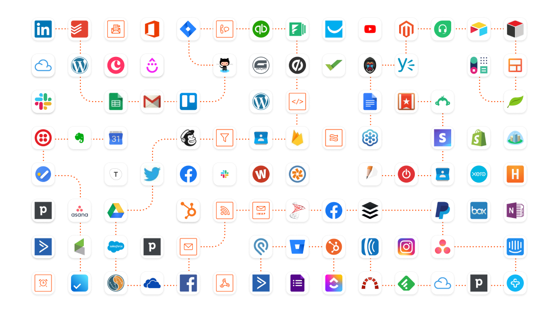 Zapier connecting to many apps