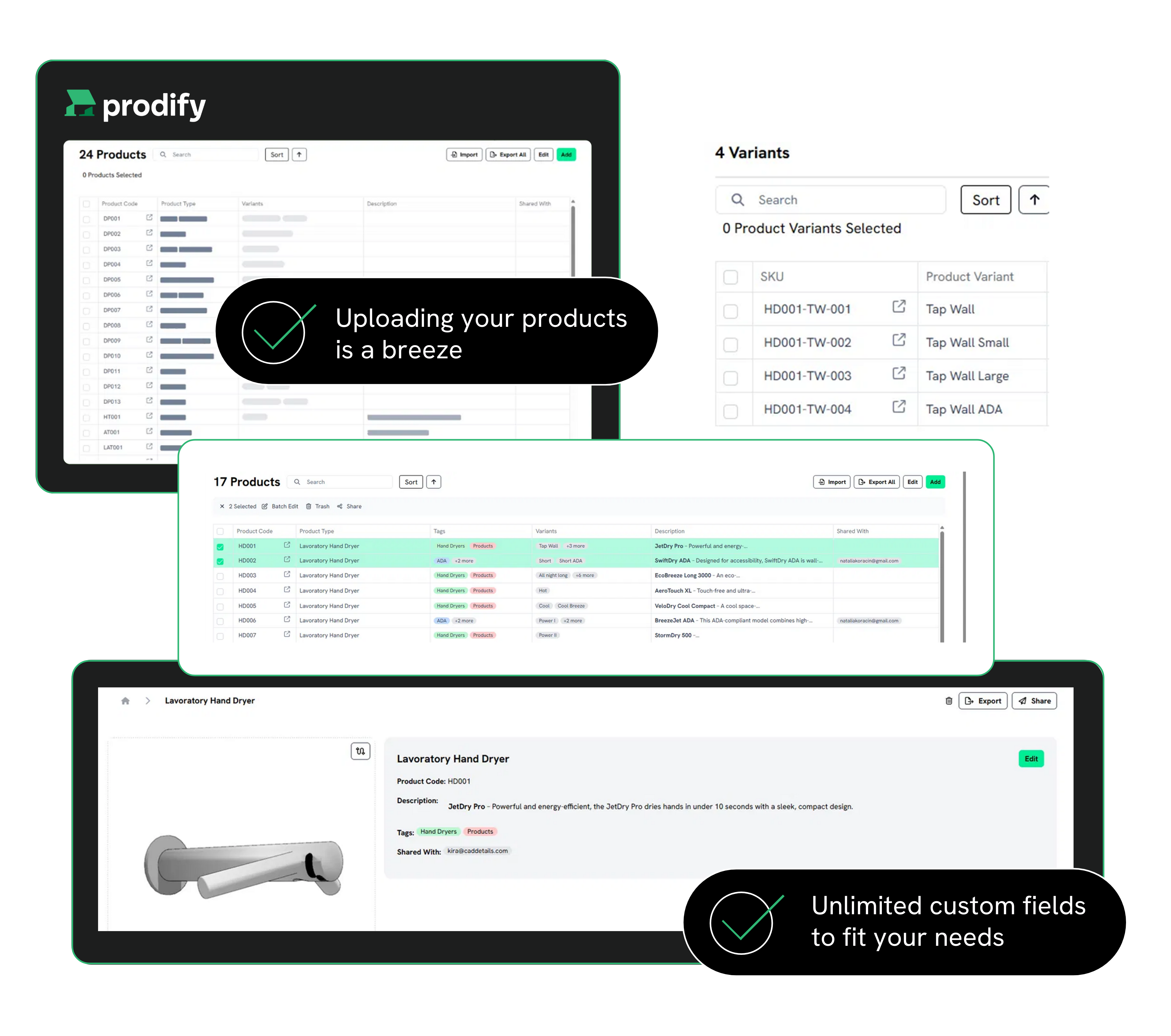 Digital product Catalogue Microsite Prodify
