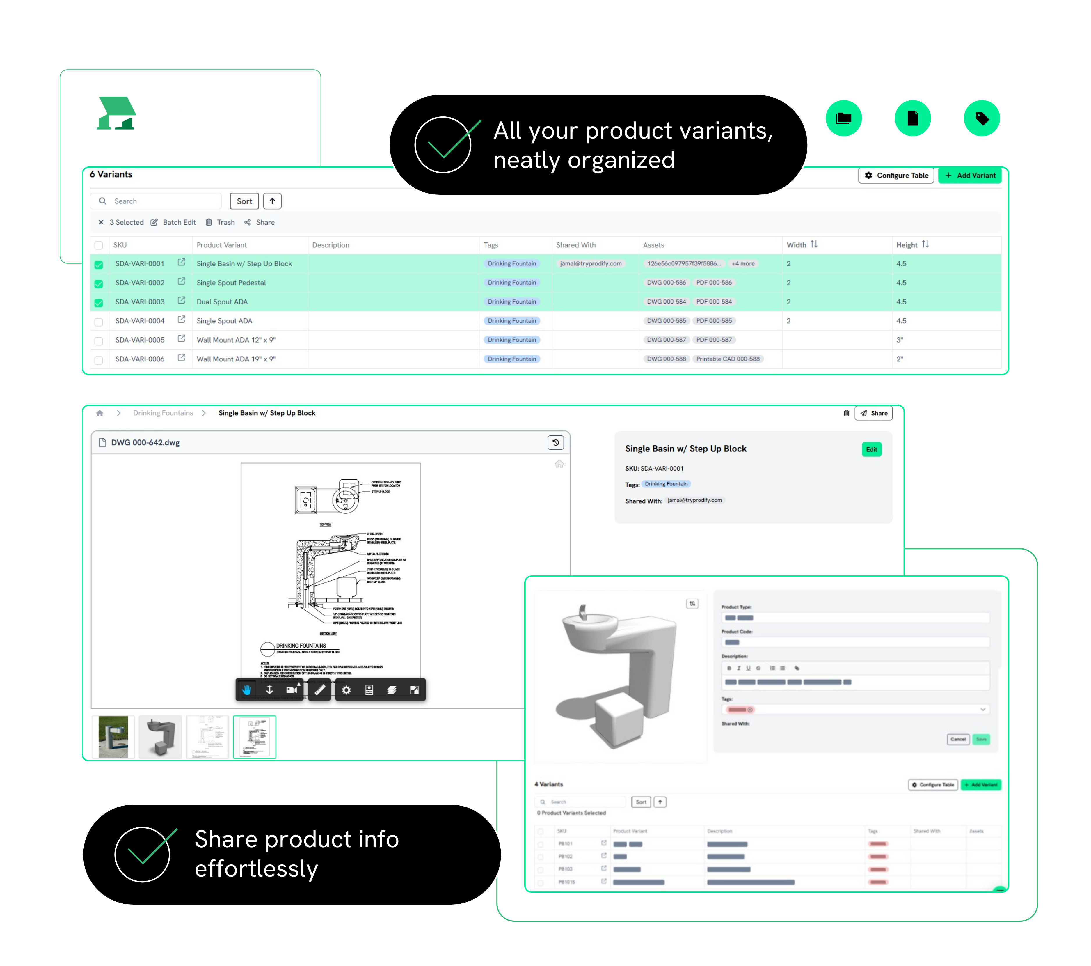 Digital product Catalogue Microsite Prodify