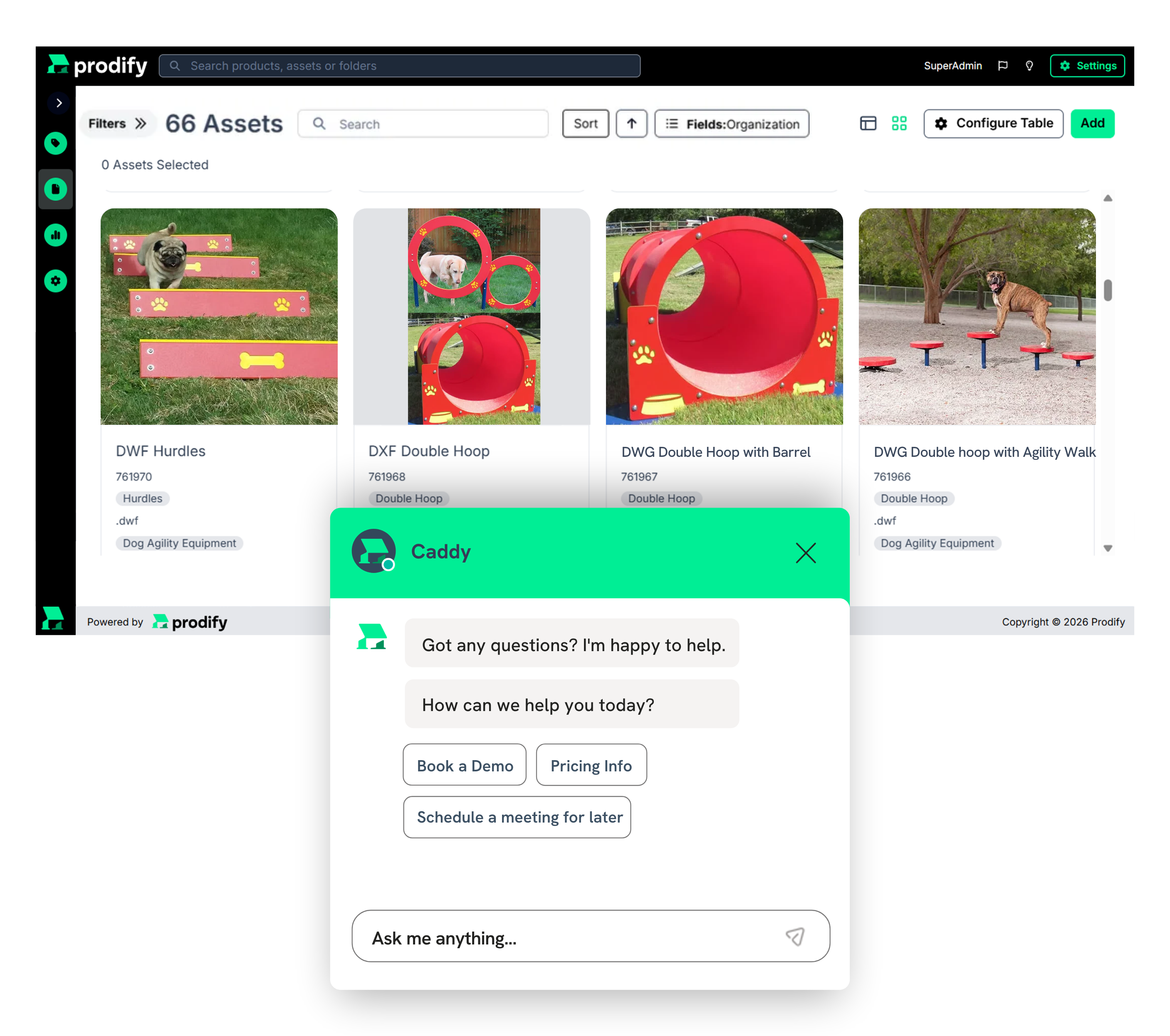 Digital product Catalogue Microsite Prodify