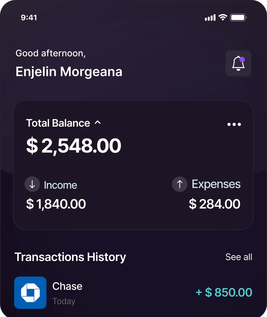 Budgeting app balance overview
