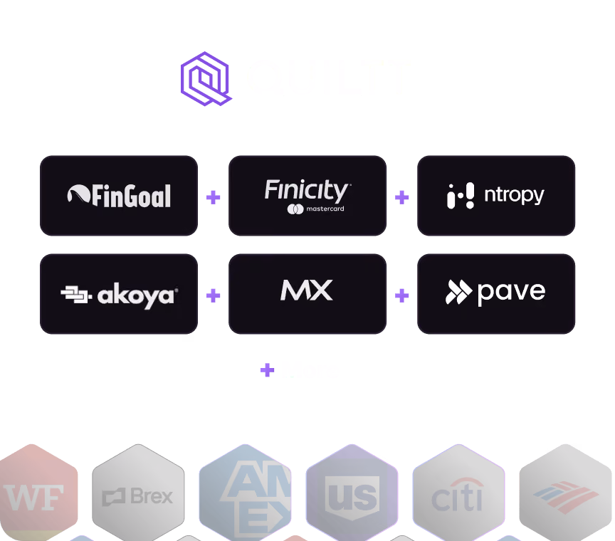 Financial aggregator partner logos