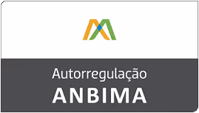 Logotipo da Autorregulação ANBIMA com um símbolo estilizado acima do nome.