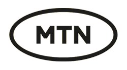 The MTN logo with bold black letters inside a black oval outline.