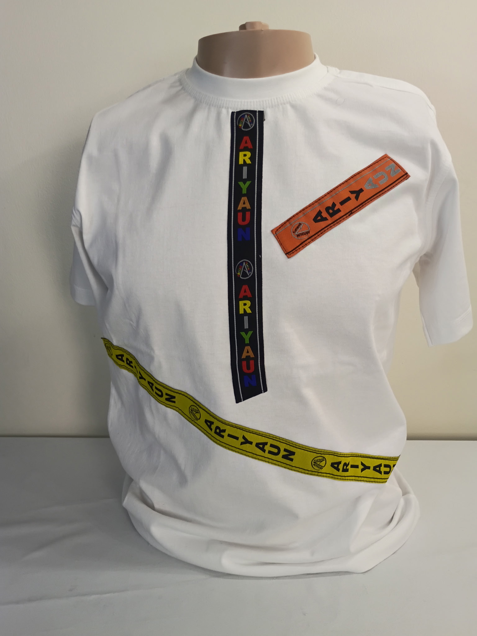 White Bold Line Graphic Shirt