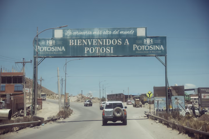 Potosi colonial city near the highlands silver mines, Andean Plateau Bolivia