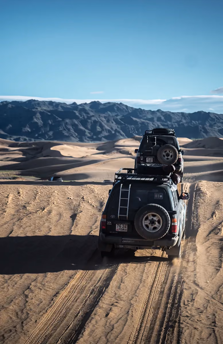 Flaming Cliffs and Khongoriin Els sand dunes, Nomadic Summer Mongolia