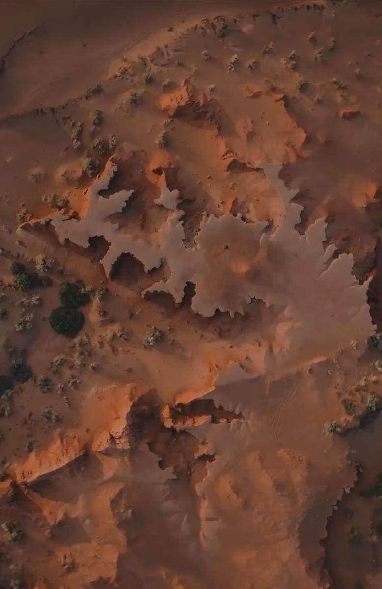 Nemegt Valley dinosaur fossil basin and dried riverbeds, Trans Gobi Desert