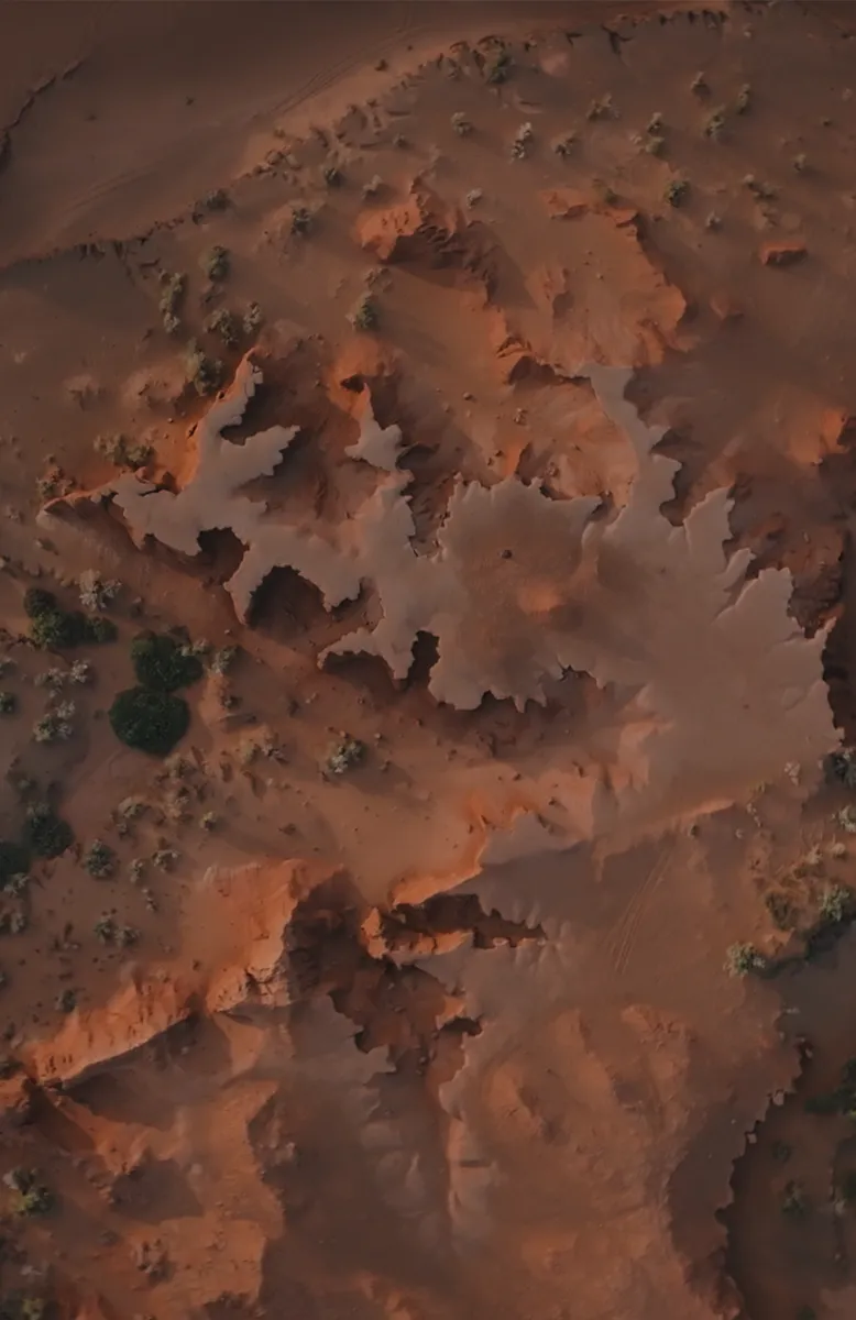 Nemegt Valley dinosaur fossil basin and dried riverbeds, Trans Gobi Desert