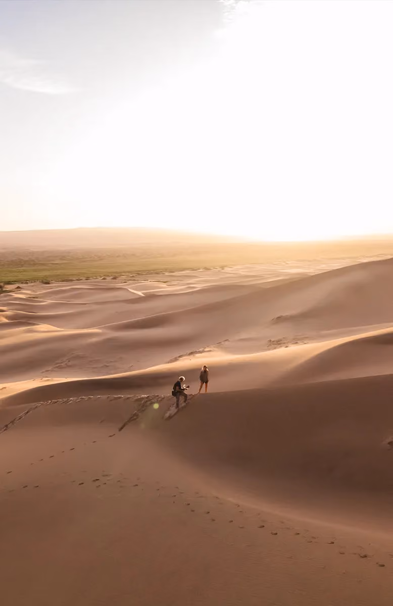 Khongoriin Els sand dunes and Flaming Cliffs, Trans Gobi Desert Mongolia