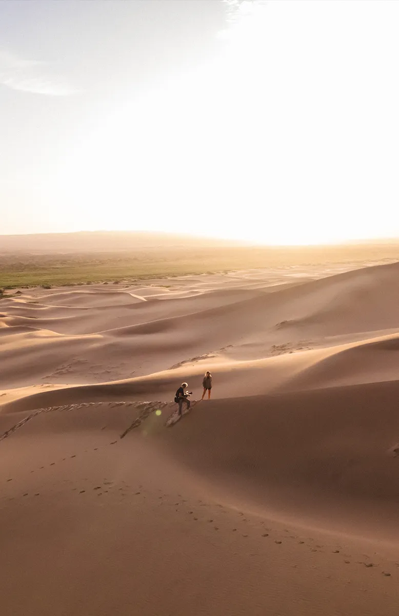 Khongoriin Els sand dunes and Flaming Cliffs, Trans Gobi Desert Mongolia