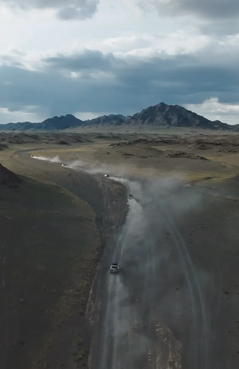 Remote drive to Shinejinst with changing Mongolian landscapes, Trans Gobi Desert