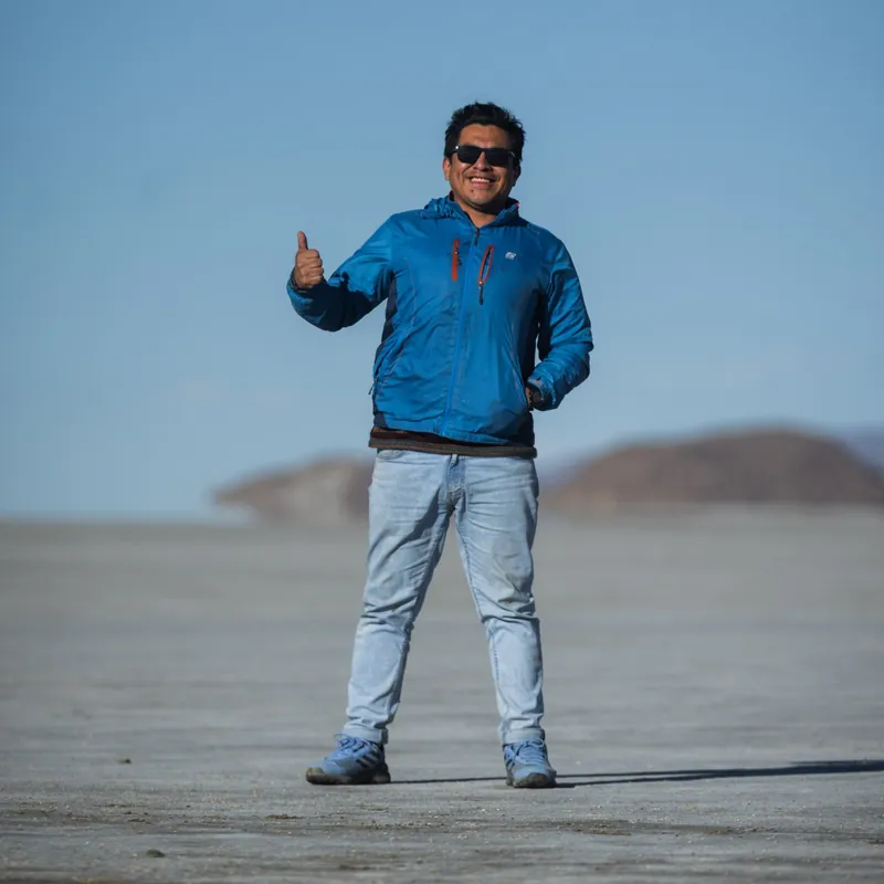 Marcello, Bolivia Expedition Operations at Nomadic Road, on the salt flats of Bolivia