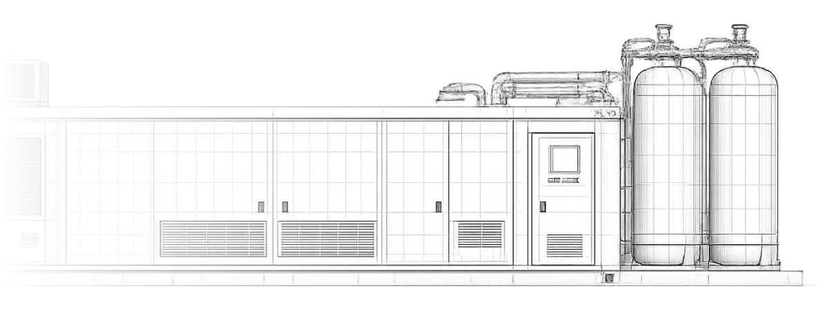 Système hydrogène stationnaire Hopium pour infrastructure critique