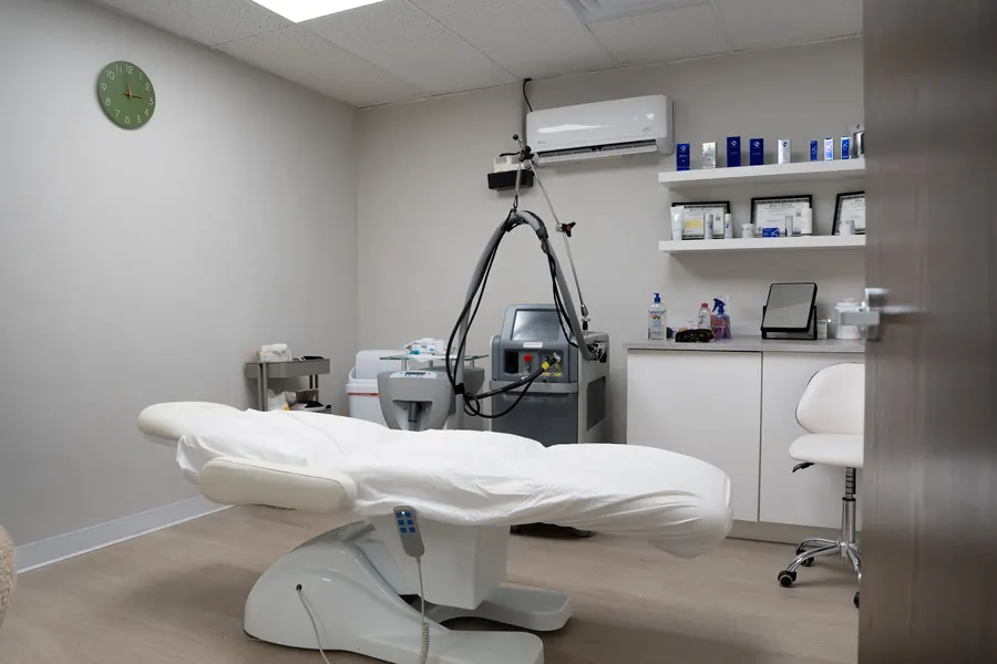 Treatment room with the Candela GentleMax Pro