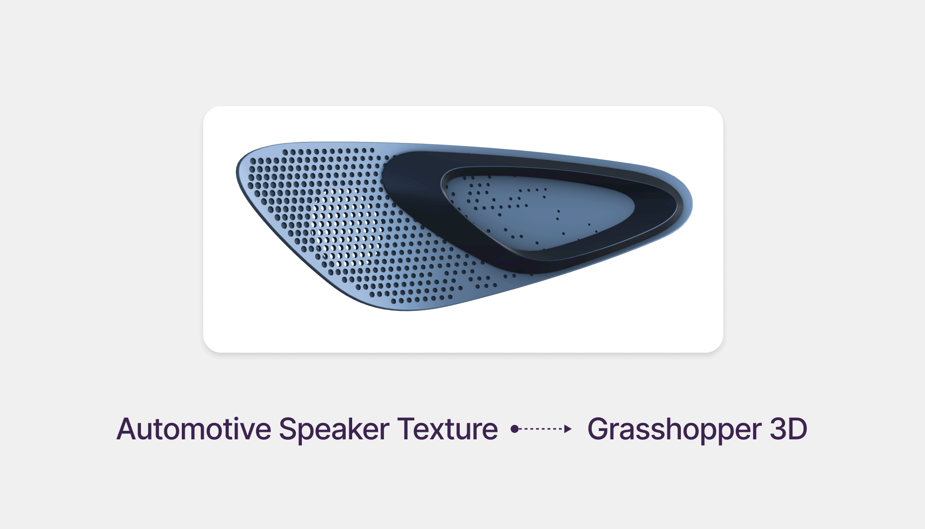 Automotive Speaker Parametric Texture in Grasshopper 3D & Rhino 3D